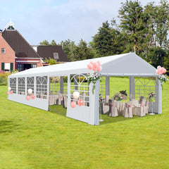 COVERONICS Outdoor Canopy - 20'X40' Patio Tent with Rollable Sides and 4 Sandbags, Heavy Duty Steel Frame Carport Gazebo Event Tent Perfect for Wedding, Birthday Party, Outdoor Event