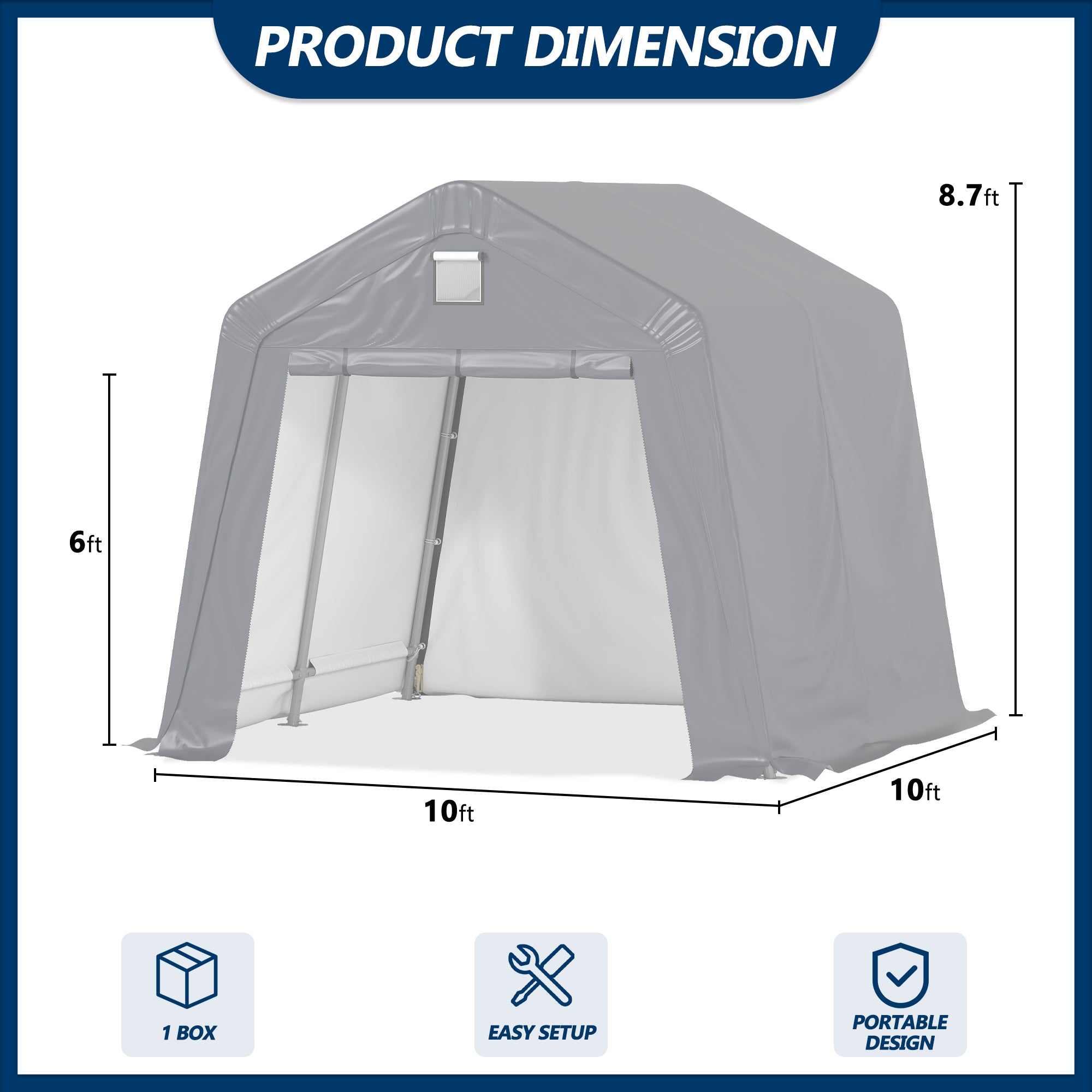 10×10 ft Heavy-Duty Outdoor Storage Shed