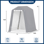 6×7 ft Heavy-Duty Outdoor Storage Shed