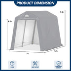 7×12 ft Heavy-Duty Outdoor Storage Shed