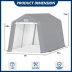 8×14 ft Heavy-Duty Outdoor Storage Shed