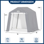 8×8 ft Heavy-Duty Outdoor Storage Shed
