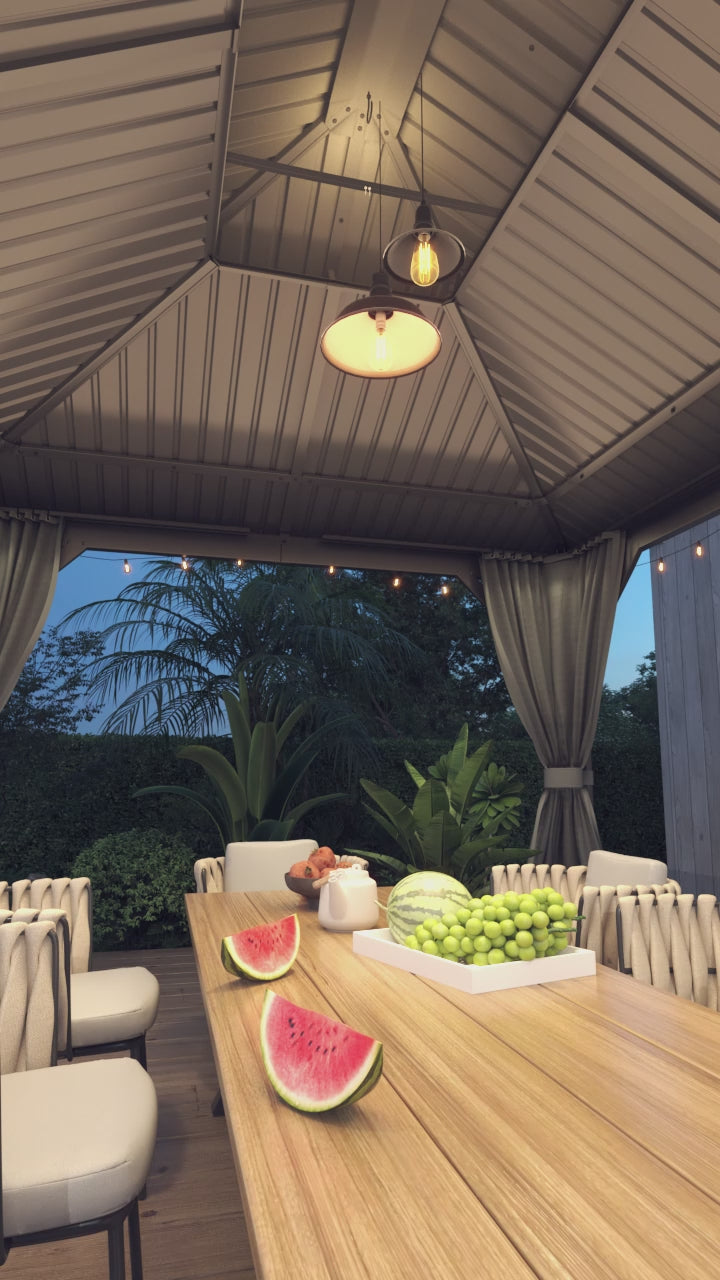 10×12 ft Aluminum Hardtop Gazebo
