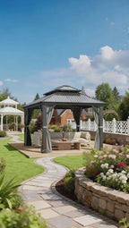 8.5×8.5 ft Aluminum Hardtop Gazebo