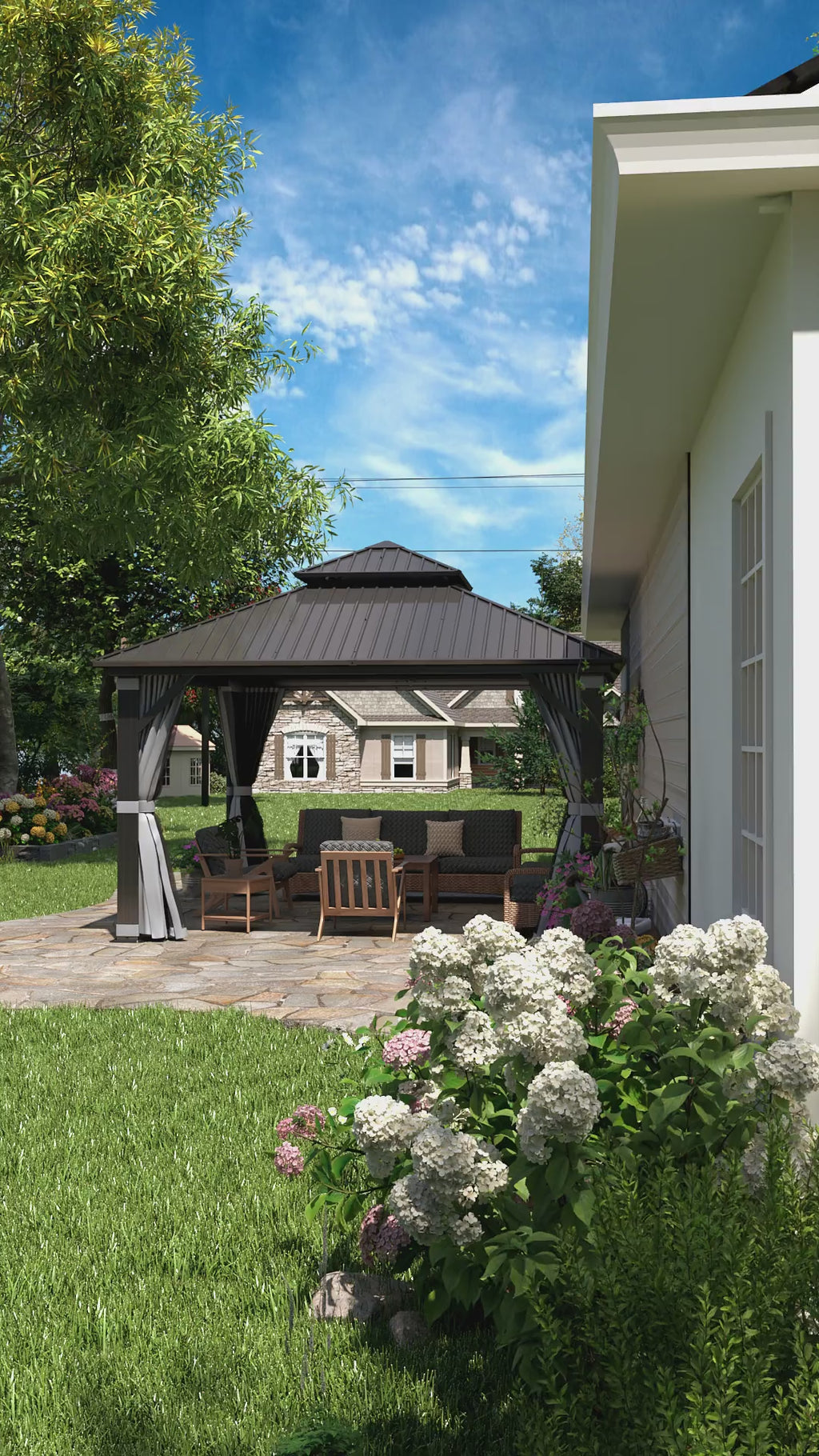 10x10 ft Aluminum Metal Hardtop Gazebo