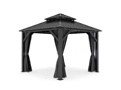 8.5×8.5 ft Aluminum Hardtop Gazebo