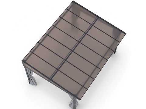 10×13 ft Wall-Mounted Polycarbonate Lean-to Gazebo
