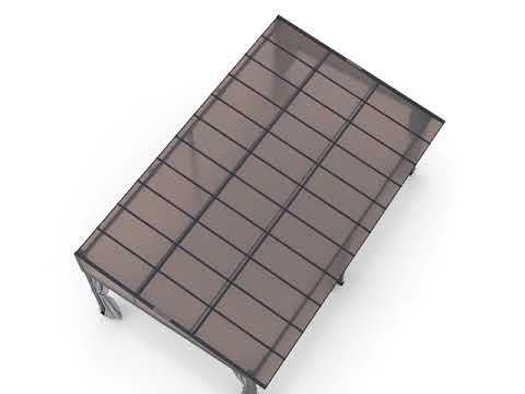 12×20 ft Wall-Mounted Polycarbonate Lean-to Gazebo